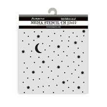 Stamperia Mixed MediaArt Thick Stencil - Alice in Christmas Collection - Moon & Stars 12cm x 12cm KSTDS57