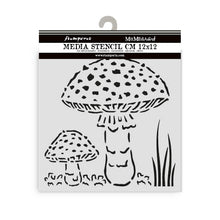 Stamperia Mixed MediaArt Thick Stencil - Whispering Woods Collection - Toadstool - 12cm x 12cm
