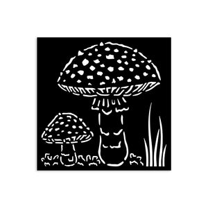 Stamperia Mixed MediaArt Thick Stencil - Whispering Woods Collection - Toadstool - 12cm x 12cm