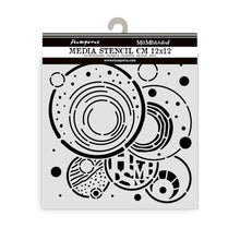 Stamperia Mixed MediaArt Thick Stencil - Furry Friends Collection - Vibrant Circles - 12cm x 12cm