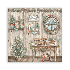 Stamperia Owl's House Collection - 12” x 12” Pad - 10 double faced sheets - SPSBBL174
