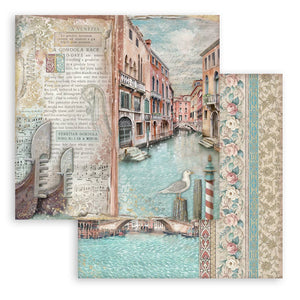 Stamperia Venice City of Art 8” x 8” Pad - 8 double faced sheets - SPSBBS128