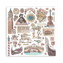 Stamperia Venice City of Art 8” x 8” Pad - 8 double faced sheets - SPSBBS128