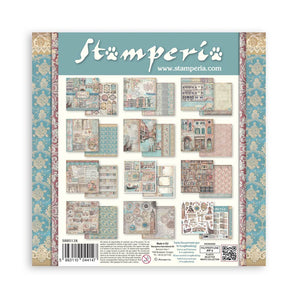 Stamperia Venice City of Art 8” x 8” Pad - 8 double faced sheets - SPSBBS128
