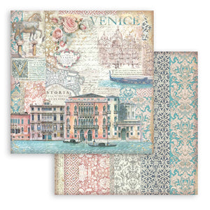 Stamperia Venice City of Art 8” x 8” Pad - 8 double faced sheets - SPSBBS128