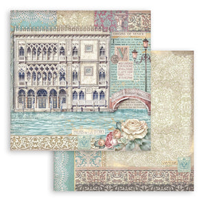 Stamperia Venice City of Art 8” x 8” Pad - 8 double faced sheets - SPSBBS128