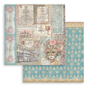 Stamperia Venice City of Art 8” x 8” Pad - 8 double faced sheets - SPSBBS128