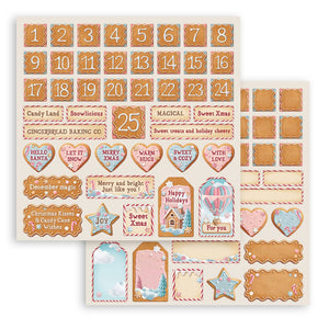 Stamperia Candy Christmas 8” x 8” Pad - 8 double faced sheets - SPSBBS129