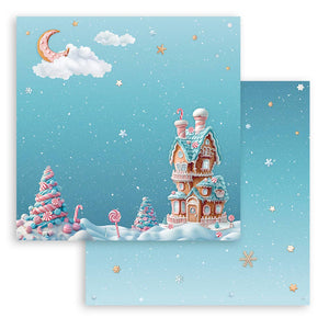 Stamperia Candy Christmas 8” x 8” Pad - 8 double faced sheets - SPSBBS129
