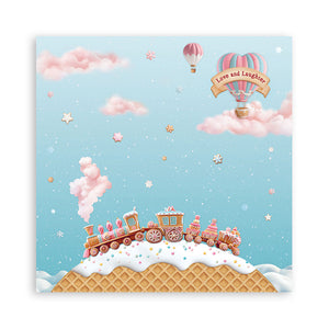 Stamperia Candy Christmas 8” x 8” Pad - 8 double faced sheets - SPSBBS129