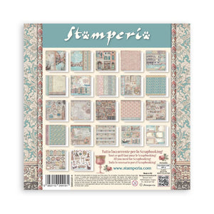 Stamperia Venice City of Art 8” x 8” Pad - 22 single faced sheets - SPSBBSXB14