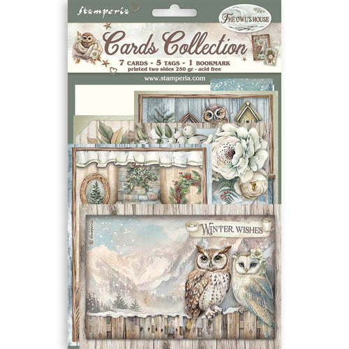 Stamperia Owl's House Collection - Card Collection - 7 Cards, 5 Tags & 1 Bookmark SBCARD31