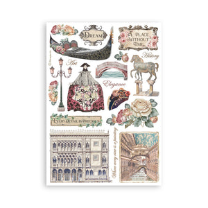 Stamperia Venice City of Art - Washi Pad - 8 Adhesive Washi Sheets - SPSBW21