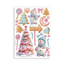 Stamperia Candy Christmas - Washi Pad - 8 Adhesive Washi Sheets - SPSBW22