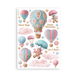 Stamperia Candy Christmas - Washi Pad - 8 Adhesive Washi Sheets - SPSBW22