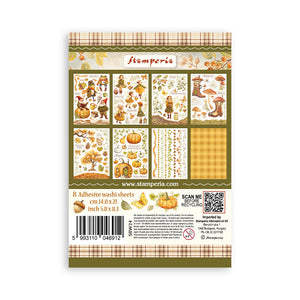 Stamperia Whispering Woods Collection - A5 Washi Pad - 8 Adhesive Washi Sheets
