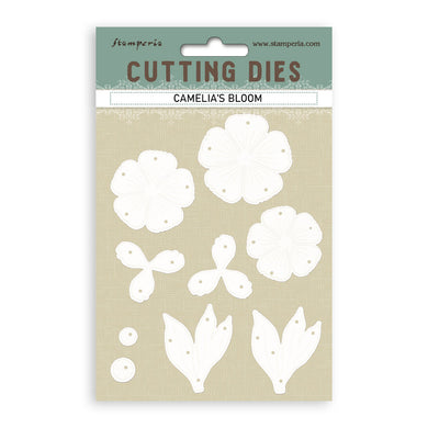 SAVE 10% Stamperia Quiet Days Collection - Cutting Dies - A6 - Camelia's Bloom