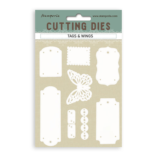 SAVE 10% Stamperia Quiet Days Collection - Cutting Dies - A6 - Tags & Wings