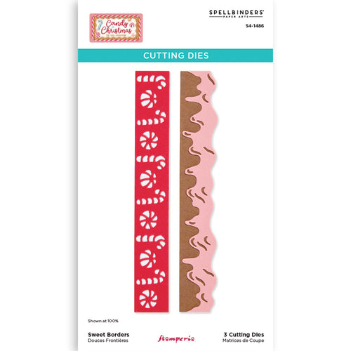 Stamperia Candy Christmas Collection - 3 Cutting Dies - Sweet Borders SPSFTB01
