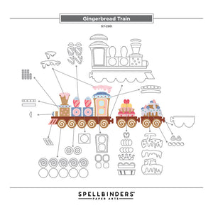 Stamperia Candy Christmas Collection - Gingerbread Train - 30 Cutting Dies -  SPSFTB02