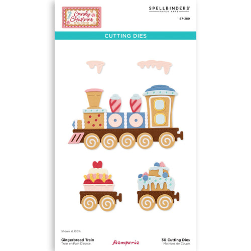 Stamperia Candy Christmas Collection - Gingerbread Train - 30 Cutting Dies -  SPSFTB02