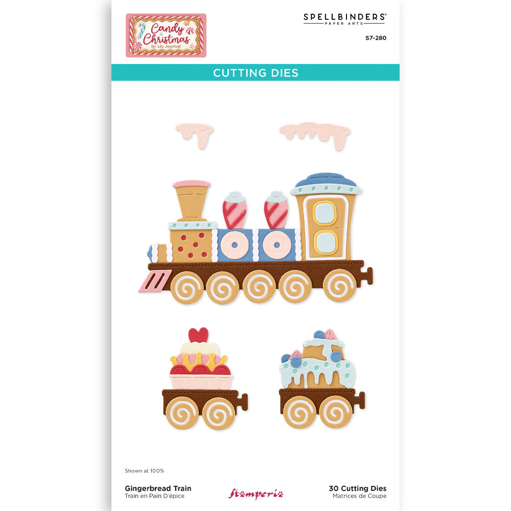 Stamperia Candy Christmas Collection - Gingerbread Train - 30 Cutting Dies -  SPSFTB02