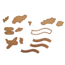 Stamperia Candy Christmas Collection - Gingerbread Plane and Banners - 13 Cutting Dies -  SPSFTB03
