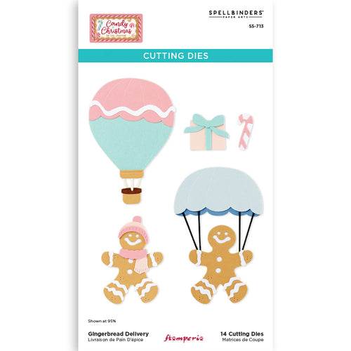 Stamperia Candy Christmas Collection - Gingerbread Delivery - 14 Cutting Dies -  SPSFTB04