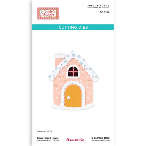 Stamperia Candy Christmas Collection - Gingerbread House - 9 Cutting Dies -  SPSFTB05