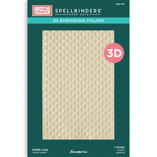 Stamperia Candy Christmas Collection - Waffle 3D Embossing Folder -SPSFTB06