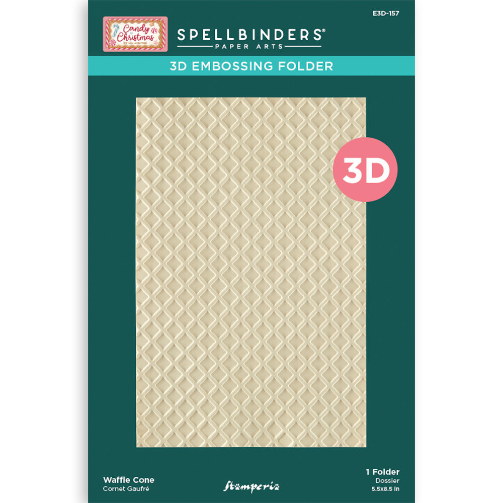 Stamperia Candy Christmas Collection - Waffle 3D Embossing Folder -SPSFTB06