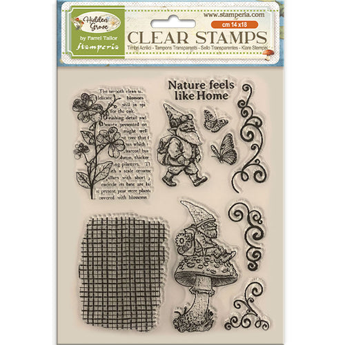 Stamperia Hidden Grove Clear Stamp Set by Farrel Tailor - Nature Feels Like Home WTK216 - 14cm x 18cm