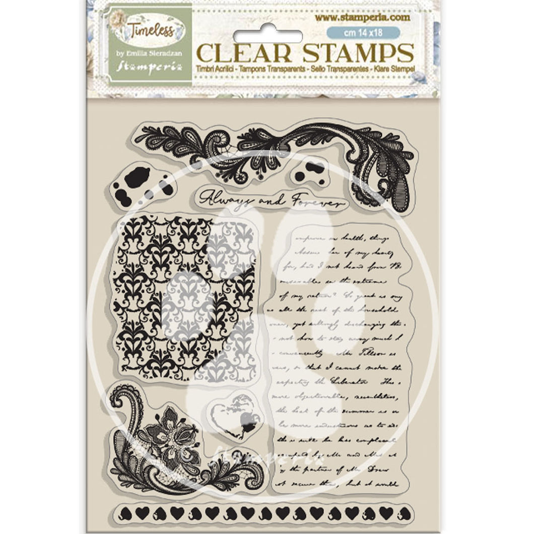 Stamperia Timeless Clear Stamp Set - Backgrounds - WTK220 - 14cm x 18cm