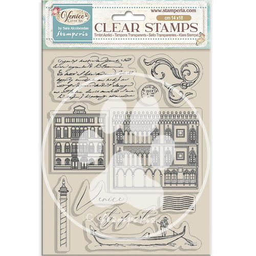 Stamperia Venice City of Art Clear Stamp Set - Elements - SPWTK222 - 14cm x 18cm