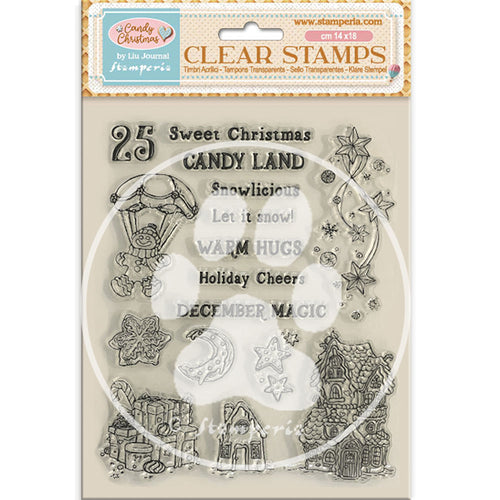 Stamperia Candy Christmas Clear Stamp Set - Sweet Christmas - SPWTK223 - 14cm x 18cm
