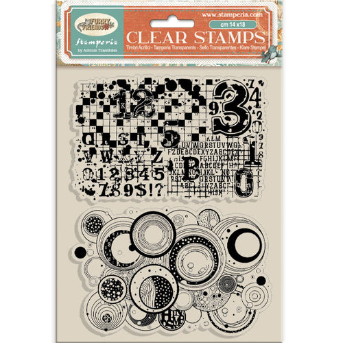 Stamperia Furry Friends Collection Clear Stamp Set - 2 Patterns - 14cm x 18cm