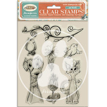 Stamperia Furry Friends Collection Clear Stamp Set - Dog, Cat & Flowers - 14cm x 18cm