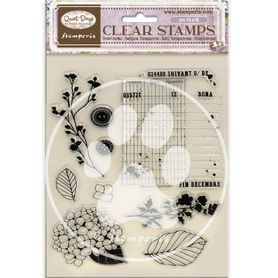 Stamperia Quiet Days Collection Clear Stamp Set - Hydrangea - 14cm x 18cm