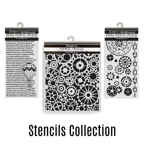Stamperia Voyages Fantastiques Collection - Mixed MediaArt Thick Stencil - Stencil Bundle (includes 3 Stencils) SAVE 10%