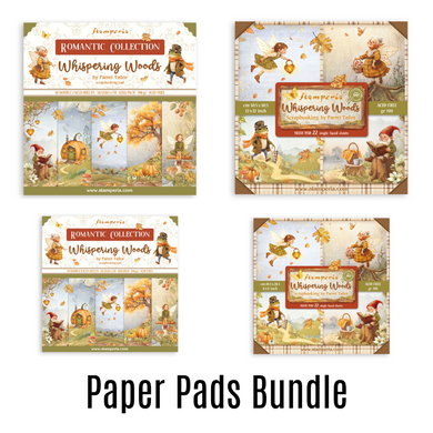 SAVE 10% Stamperia Whispering Woods Collection Paper Pads BUNDLE - 4 Pads