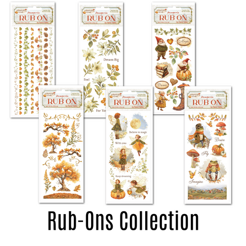SAVE 10% Stamperia Whispering Woods Collection - Rub On - 6 Pack Bundle - 10.16cm x 16.6cm