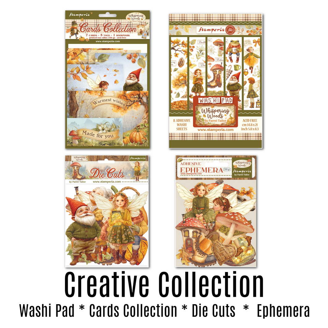 SAVE 10% Stamperia - Whispering Woods Collection - Creative Collection (4 Items)