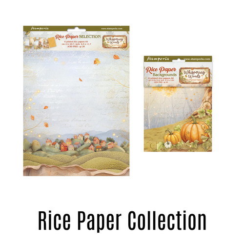 SAVE 10% Stamperia - Whispering Woods Collection - Rice Paper Bundle (includes A4-6 Pack & A6-8 Pack)