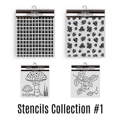 SAVE 10% Stamperia Whispering Woods Collection - Mixed MediaArt Thick Stencil - Stencil Collection One (includes 4 Stencils)