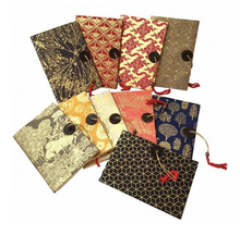 Lamali Kham Travel Notebook - Gold & Blue Trees Pattern - approx. 13.5x19cm LLK321K