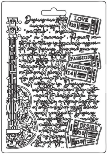 Stamperia Soft Mould A5 - Desire Guitar K3PTA5637