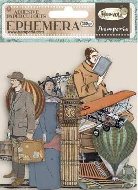 Stamperia - Ephemera Adhesive Paper Cut Outs - Around the World - DFLCT21