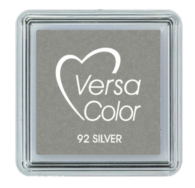 Tsukineko Versasmall Pigment Ink Pad - SILVER - 1 inch square