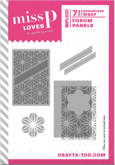 Miss P Loves Die Set Designed by Paula Pascual - Boundless Wrap - Forum Panels - 8 Dies - MPL031