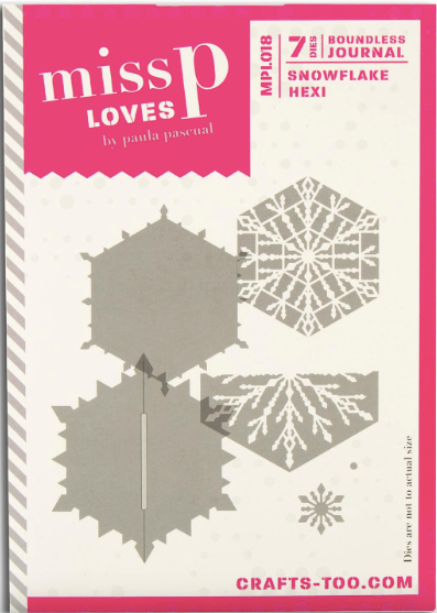 Miss P Loves Die Set Designed by Paula Pascual - Boundless Journal - Snowflake Hexi - 7 Dies MPL018